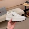 White Prada Prax 2.0 Fabric and Mesh Sneakers