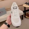 White Prada Prax 2.0 Fabric and Mesh Sneakers