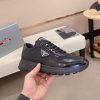 Prada Prax 01 Re-Nylon and Brushed Leather Sneakers in All Black