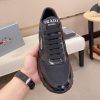 Prada Prax 01 Re-Nylon and Brushed Leather Sneakers in All Black