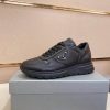 Prada Prax 01 Leather Sneakers in All Black