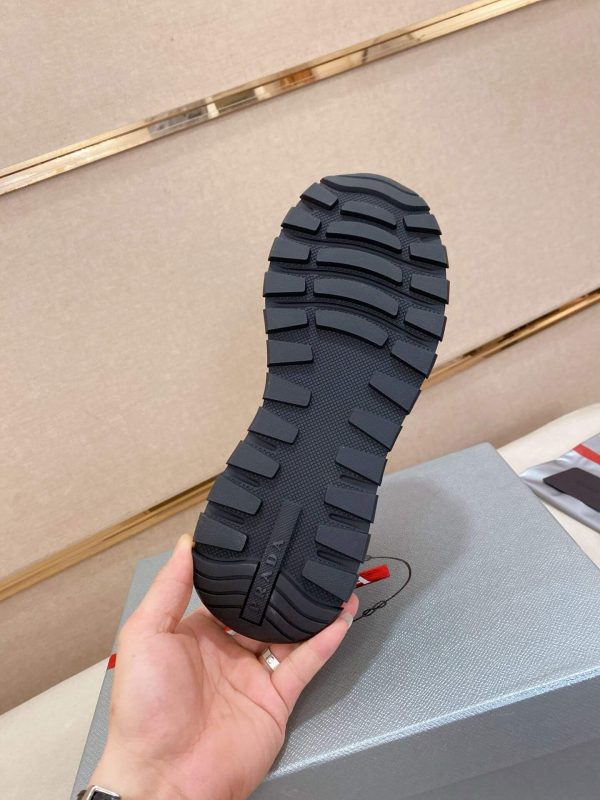 Prada Prax 01 Leather Sneakers in All Black