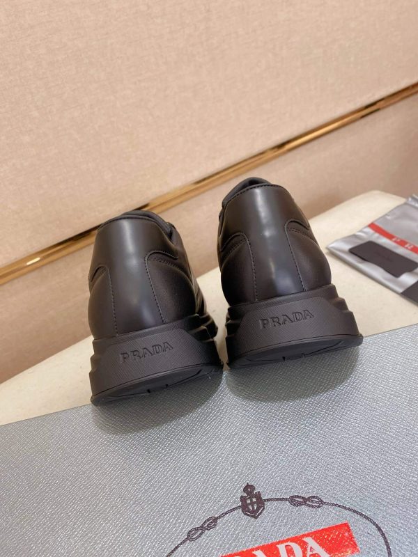 Prada Prax 01 Leather Sneakers in All Black