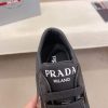 Prada Prax 01 Re-Nylon and Brushed Leather Sneakers in All Black