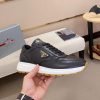 Prada Prax 01 Leather Sneakers in Black