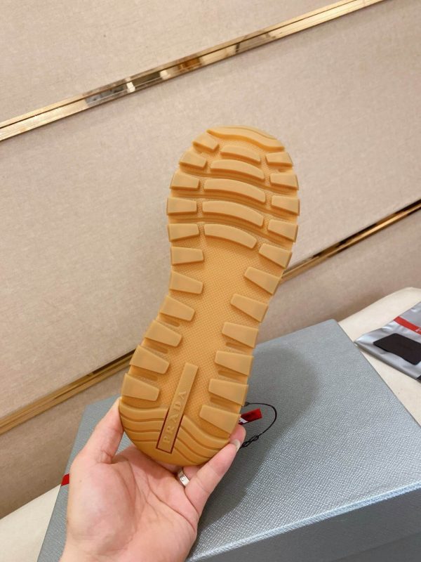 Prada Prax 01 Leather Sneakers in Black