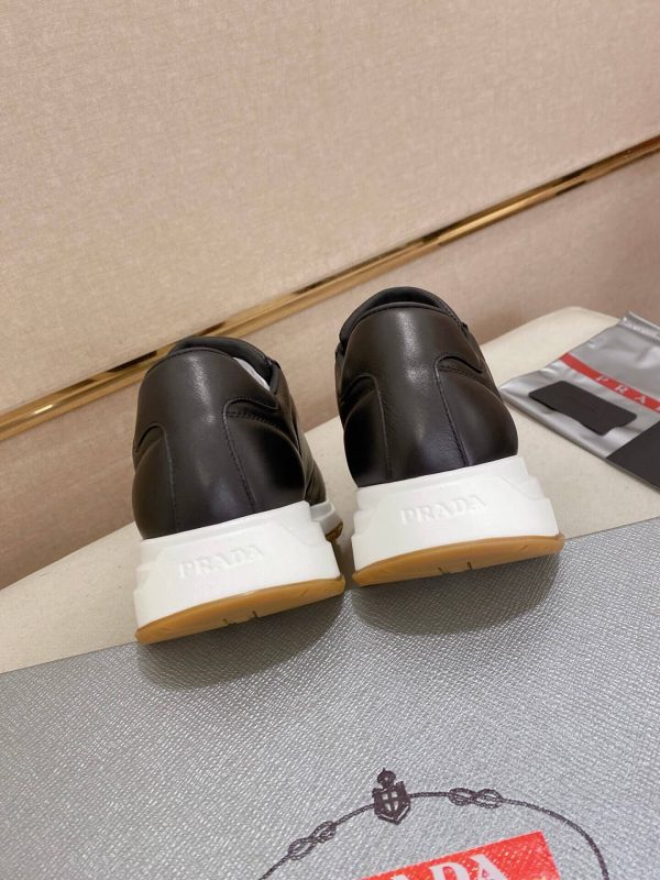 Prada Prax 01 Leather Sneakers in Black