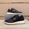 Prada Prax 01 Leather Sneakers in Black