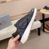 Prada Prax 01 Leather Sneakers in Black