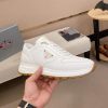 Prada Prax 01 Leather Sneakers in White
