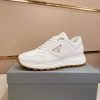Prada Prax 01 Leather Sneakers in White
