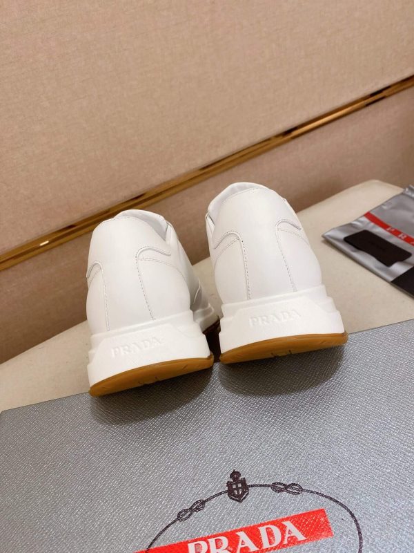 Prada Prax 01 Leather Sneakers in White