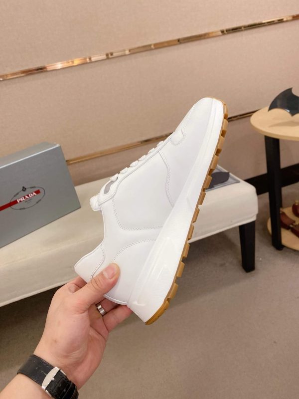 Prada Prax 01 Leather Sneakers in White