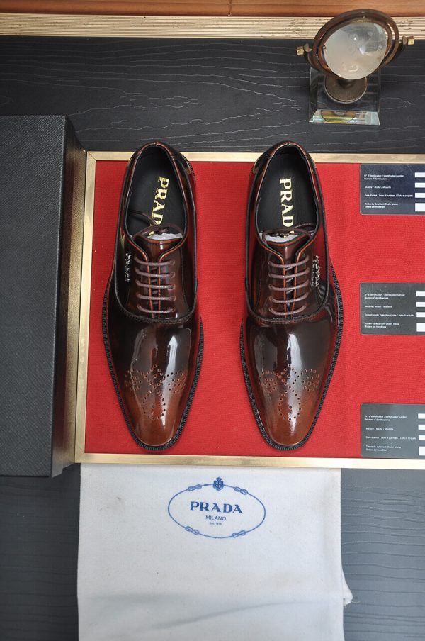 Pradaformalshoes_1_7b052242-d473-487f-b77c-f436ab95377c PRADA “Cognac Crest” Patina Brogue Lace-Ups