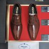 Pradaformalshoes_1_f7f2f5a1-233e-4e7a-ac33-dffdf56ba52f Prada Brown Patent Leather Oxford Shoes