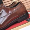 Prada Men's Brown Leather Oxford Dress Shoes