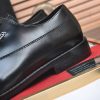 PRADA Milano “Moiré Cap‑Toe” Black Leather Lace‑Ups