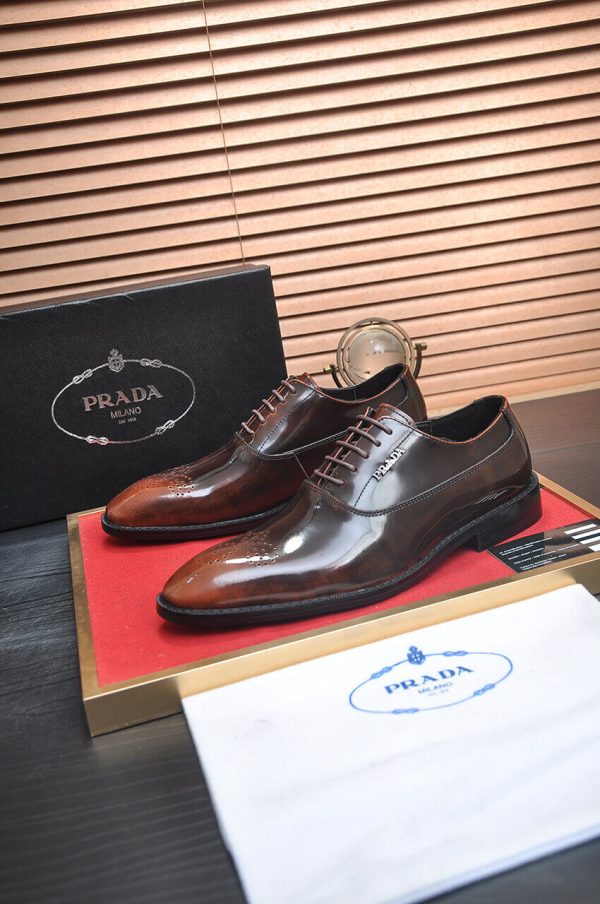 Pradaformalshoes_5_97122078-0779-4ab0-8706-776b52dd3c37 PRADA “Cognac Crest” Patina Brogue Lace-Ups