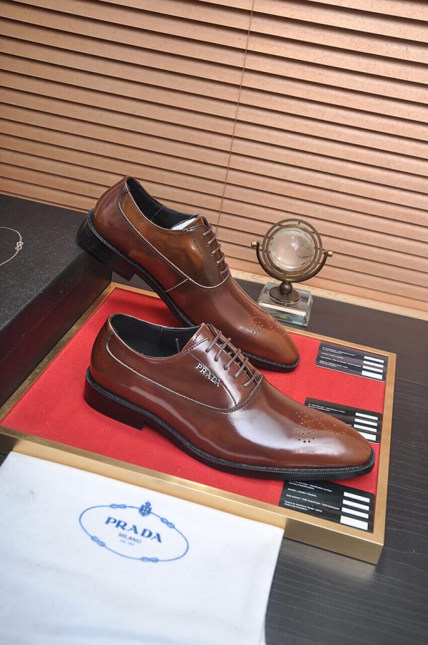 Pradaformalshoes_5_982e4428-8b26-4e60-be0c-4b5b7b7ba613 Prada Brown Patent Leather Oxford Shoes