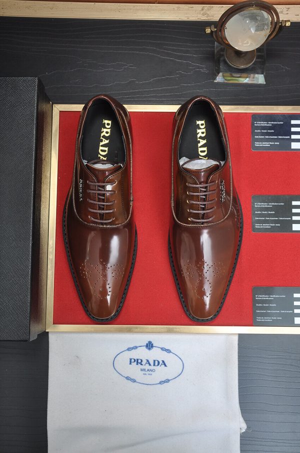 Pradaformalshoes_6_6135d826-8fbc-4c88-908a-812df48ea028 (1) Prada Brown Patent Leather Oxford Shoes