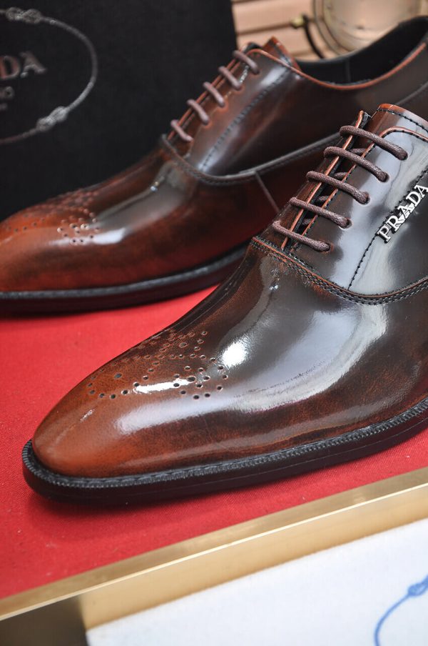Pradaformalshoes_9_57946123-17ff-46dc-8f0c-2197956d4fbb PRADA “Cognac Crest” Patina Brogue Lace-Ups