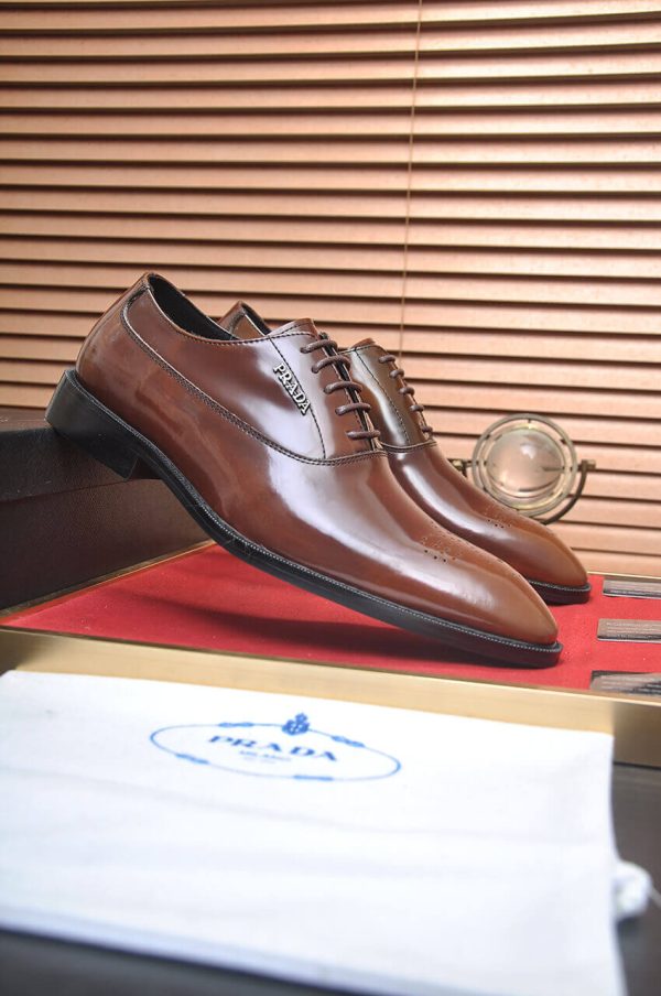 Pradaformalshoes_9_aac6e6dc-a135-41b6-9f0d-94c4c5723a35 (1) Prada Brown Patent Leather Oxford Shoes