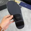 Prada Black Saffiano Leather Crisscross Slides