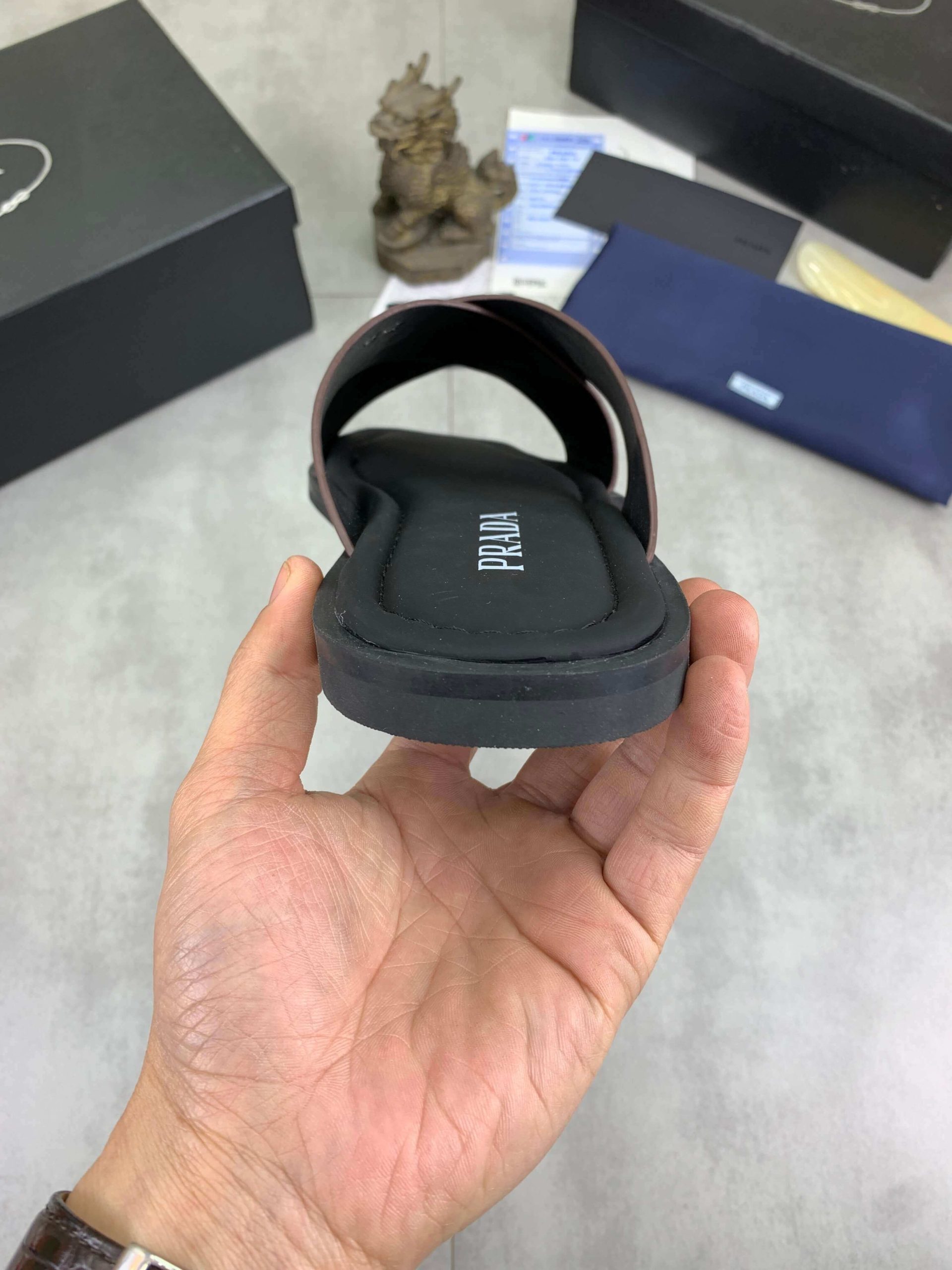 Prada Brown Crocodile Leather Crisscross Sandals 6 Prada Brown Crocodile Leather Crisscross Sandals - Image 6