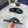 Pradamen_scrisscrosssandalsingreenleather_8 Prada Green Saffiano Leather Crisscross Slides