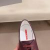 Prada Burgundry Leather Lace-Up Loafer