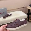 Prada Burgundry Leather Lace-Up Loafer