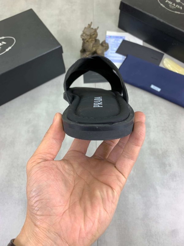 Pradamen_sleathersandalsinblack_4 (1) Prada Black Crocodile Leather Criss-Cross Sandals