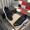 Prada Linea Rossa Knit Sneaker in Black and Blue