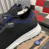 Prada Linea Rossa Knit Sneaker in Black and Blue
