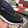 Prada Linea Rossa Knit Sneaker in Black and Blue