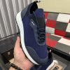 Pradamen_ssneakerinadarkbluecolor_withawhitesoleandblackaccents._8 Prada Linea Rossa Knit Sneaker in Blue