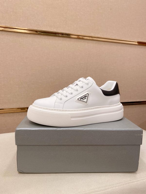 White & Black Prada Downtown Sneaker