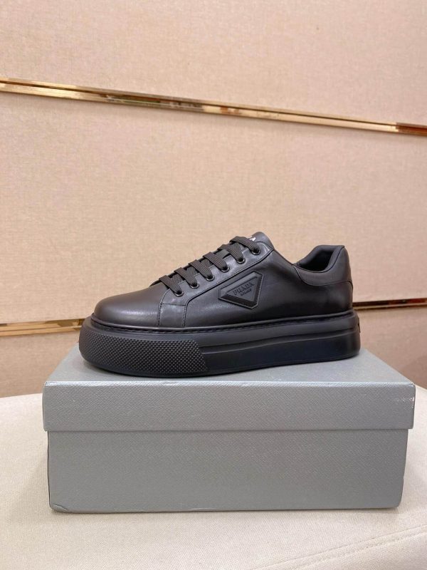 All-Black Prada Downtown Leather Sneaker