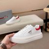 White & Red Prada Downtown Sneaker