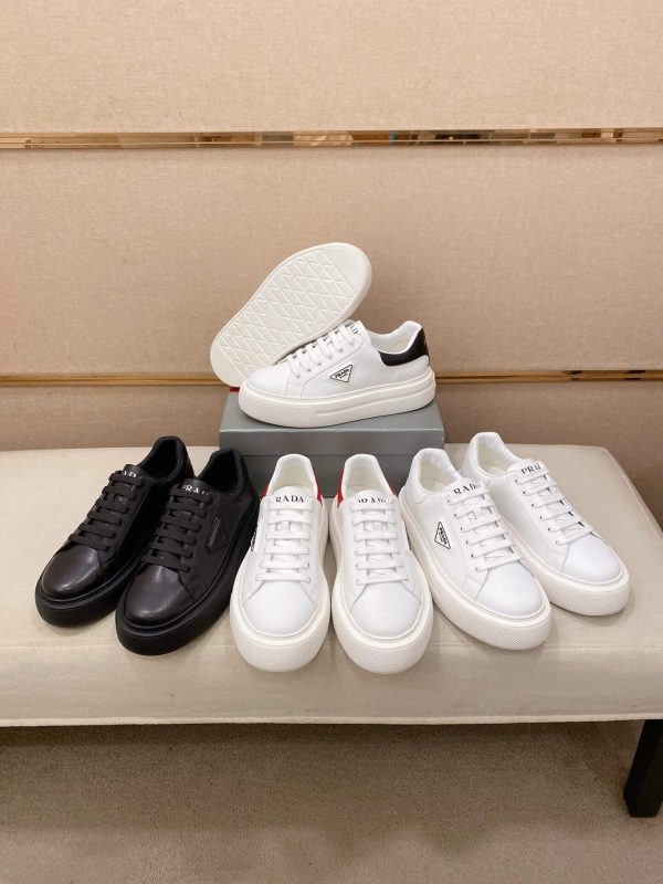 All-Black Prada Downtown Leather Sneaker