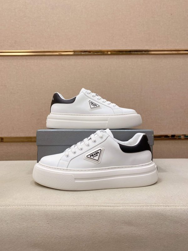 White & Black Prada Downtown Sneaker