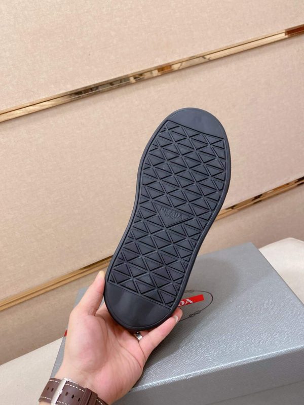 All-Black Prada Downtown Leather Sneaker