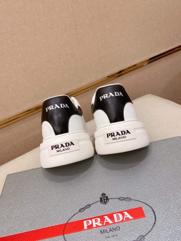 White & Black Prada Downtown Sneaker