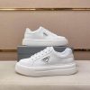 All-White Prada Downtown Sneaker
