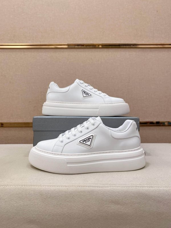 All-White Prada Downtown Sneaker