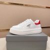 White & Red Prada Downtown Sneaker