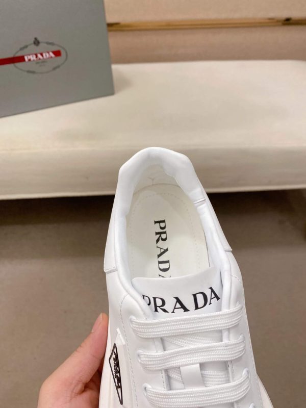 All-White Prada Downtown Sneaker