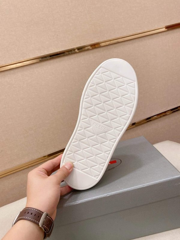 White & Red Prada Downtown Sneaker