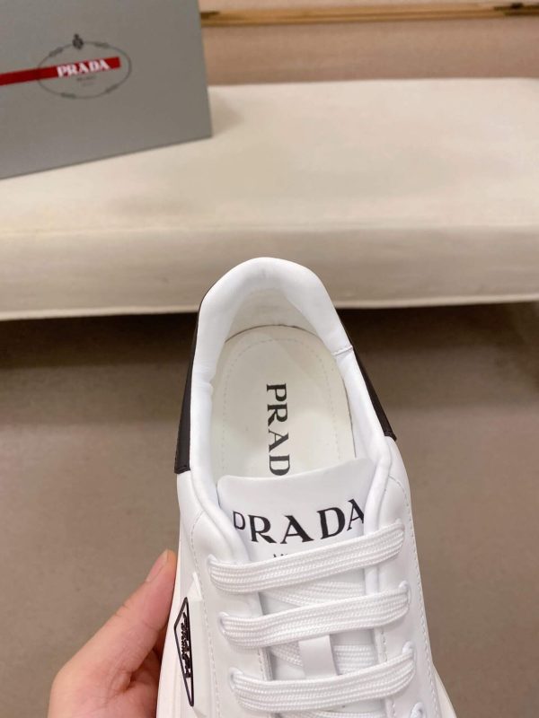 White & Black Prada Downtown Sneaker