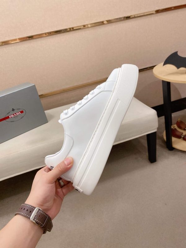 All-White Prada Downtown Sneaker